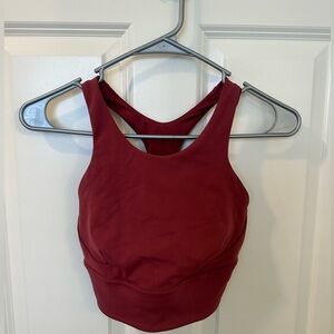 Lululemon wunder train longline bra C/D mulled wine size 4
